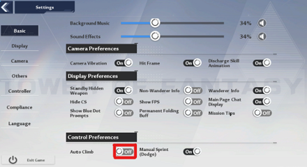 Tower of Fantasy - Auto Climb Off