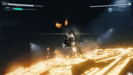 swing around and throw debris