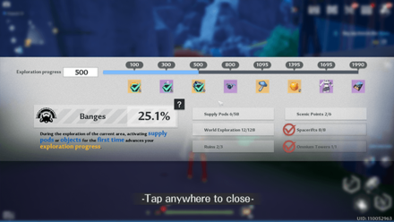 Tower of Fantasy - Get 800 Exploration Progress Points in Banges