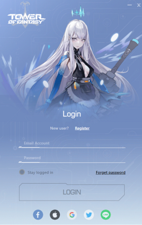 Tower of Fantasy - Login Screen