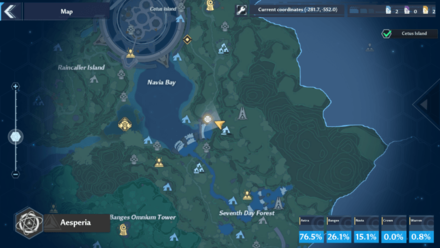 Tower of Fantasy - Cetus Island Map Location