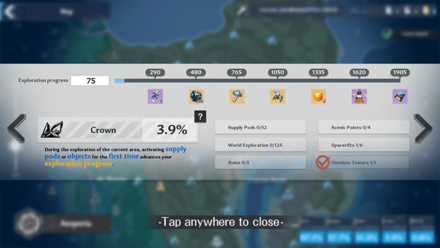 Tower of Fantasy - Accumulate 1050 exploration progress points in Crow