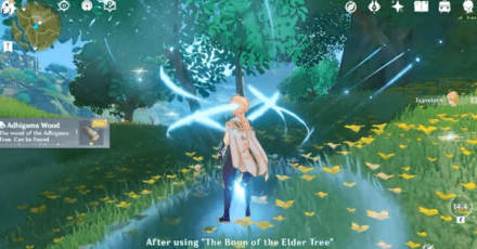 Genshin - Use Boon of the Elder Tree to Collect Wood