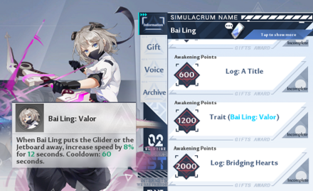 Tower of Fantasy - Bai Ling Traits