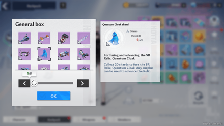Tower of Fantasy - Obtain 20 Quantum Cloak Shards