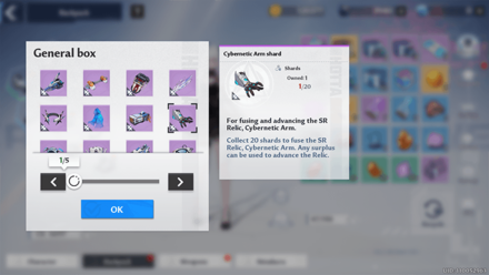 Tower of Fantasy - Obtain 20 Cybernetic Arm Shards