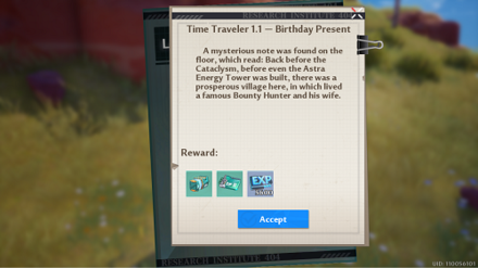 Tower of Fantasy - Time Traveler 1.1 Birthday Present