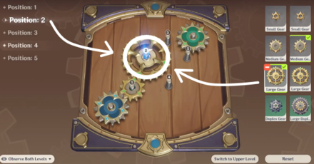 Genshin - Add the Large Gear in Position 2 First