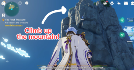 Genshin - The Final Treasure - Climb up the mountain