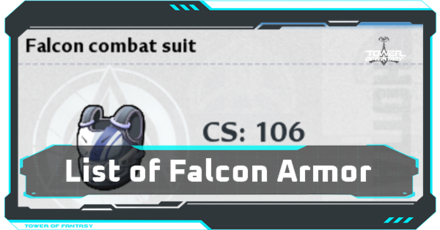 Tower of Fantasy - List of All Falcon Armor
