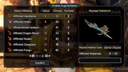 MH Rise Sunbreak - Tier 2 Afflicted Materials Appear Starting Level 31