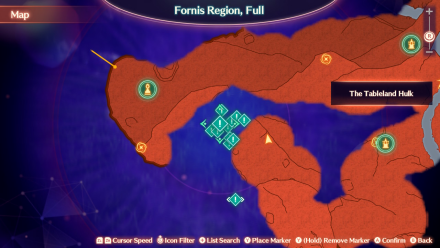 The Tableland Hulk Zoomed In Map