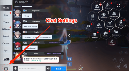 Find Chat Settings