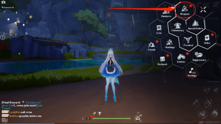 Tower of Fantasy - Weapons Menu