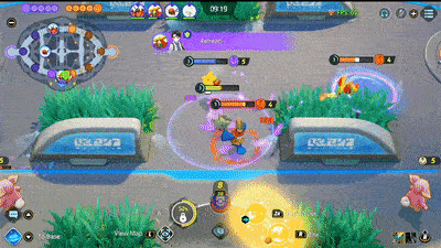 Pokemon UNITE - Tyranitar Stunning Delphox Using Bite.gif