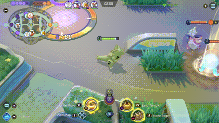 Pokemon UNITE - Tyranitar Using Sand Tomb for Unite Move