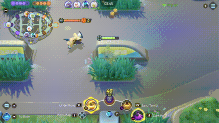 Pokemon UNITE - Tyranitar Leaping Walls with Sand Tomb.gif