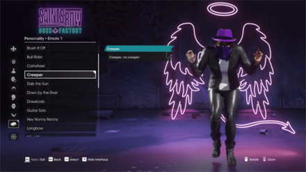 Saints Row - Personality Customization Tab