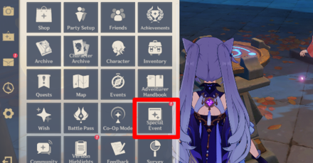 Genshin - Access Web Event in the Special Event tab