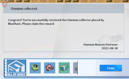 Tower of Fantasy - Claim from Mail