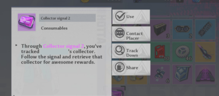 Tower of Fantasy - Open Collector Signal on Backpack