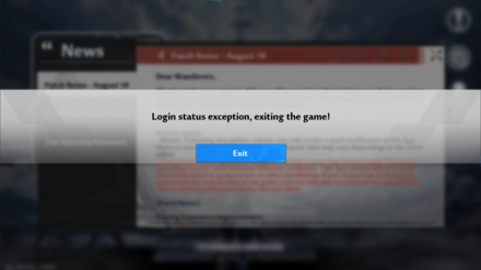 Login Status Exception