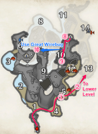 MH Rise Sunbreak - Scorched Ore Lava Caverns Upper