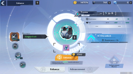 Tower of Fantasy - Enhancement Screen