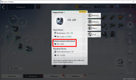 Tower of Fantasy - Enhancement Unlocked
