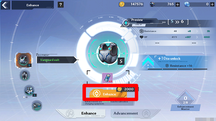 Tower of Fantasy - Enhancement Screen