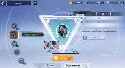 Tower of Fantasy - Advancement Screen