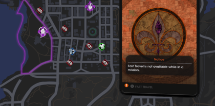 Fast Travel Not Available in Mission