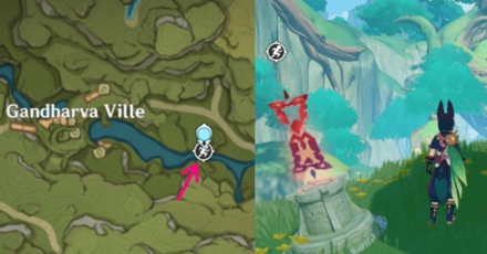 Genshin - Grove Dash Day 1 Over the Broken Bridge Location