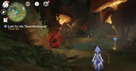 Genshin - How to Look for the Head Mushroom 2