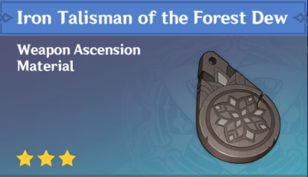 Genshin Impact - How to Get Iron Talisman of the Forest Dew and Effects