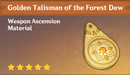Genshin Impact - How to Get Golden Talisman of the Forest Dew and Effects