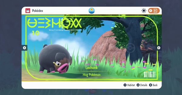Pokemon SV - Lechonk on Pokedex