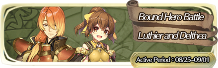 Bound Hero Battle: Luthier & Delthea Banner