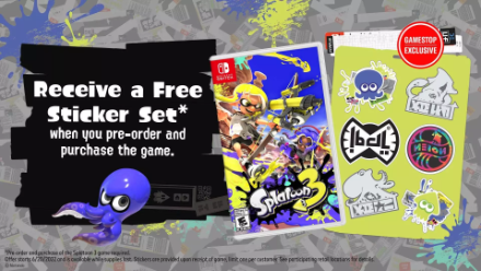Splatoon 3 Pre-oder Bonus Sticker