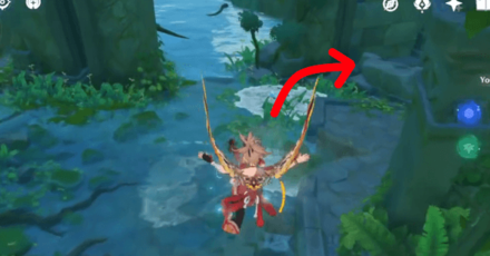 Genshin - Fragment of Childhood Dreams - On top of the Waterfall