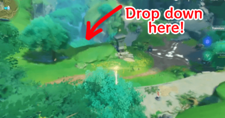 Genshin - Fragment of Childhood Dreams - Drop Down at the Waterfall