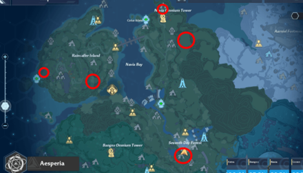 Tower of Fantasy - Hazel Nut Navia Locations