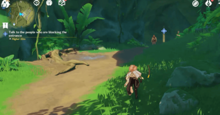 Genshin - Talk to Minum and Ziri who are blocking the entrance