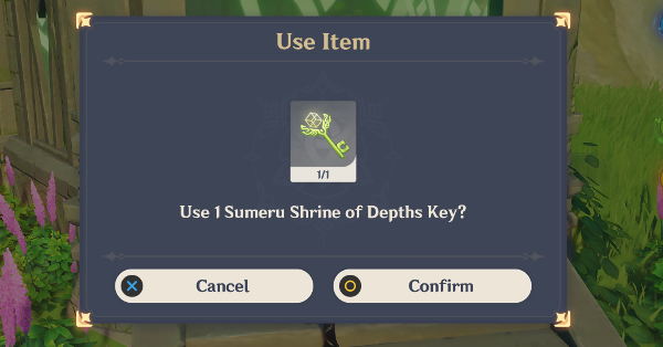 Genshin - Use Shrine of Depths Key of Shrines