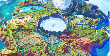 Pokemon Scarlet and Violet SV - Paldea Map