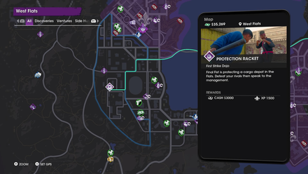 Saints Row - West Flats Racket Map