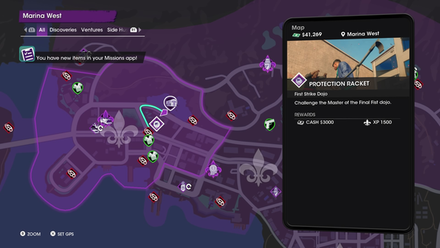 Saints Row - Marina West Racket Map