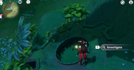 Genshin - Lost Energy Block 11 on a large flat gear at the base of the Huge Ruin Machine