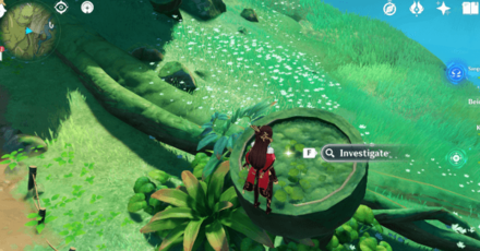 Genshin - Lost Energy Block 15 on a circular gear on the left side of Devantaka Mountain