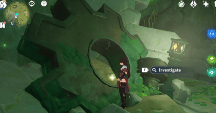 Genshin - Lost Energy Block 18 On a giant gear just inside the cave by the Teleport Waypoint